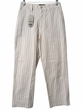 NWT Dockers Weekend Chino High Straight Ankle Pants Women’s 29 8 striped neutral